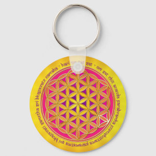 Flower Of Life / Moola Mantra Key Ring