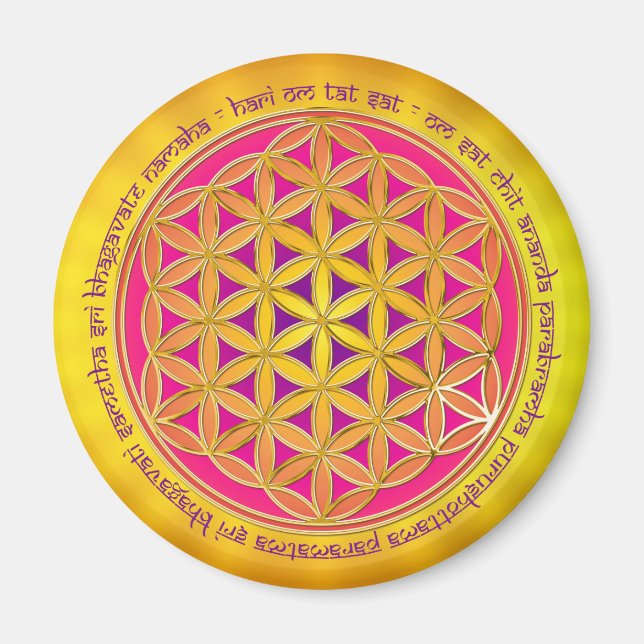 Flower Of Life / Moola Mantra Magnet (Front)