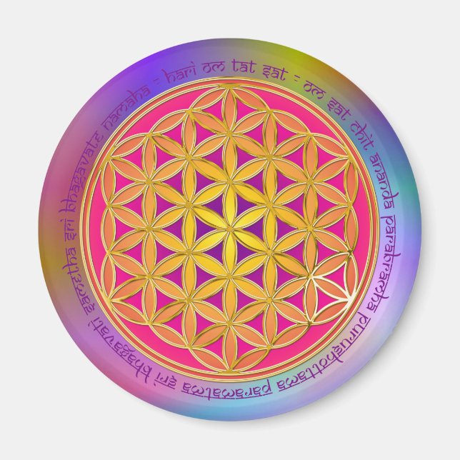 Flower Of Life / Moola Mantra Magnet (Front)