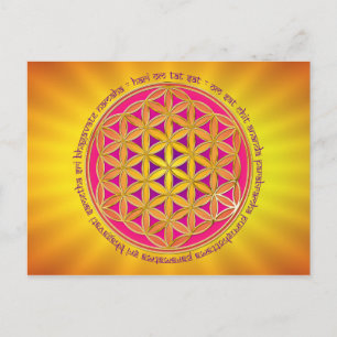 Flower Of Life / Moola Mantra Postcard