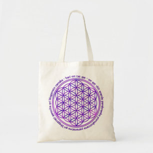 Flower Of Life - Moola Mantra - violet Tote Bag
