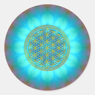 Flower of Life Motive 11 Classic Round Sticker