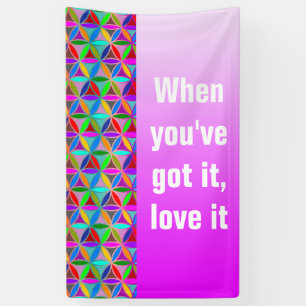 FLOWER OF LIFE - multi coloured gradients pattern Banner