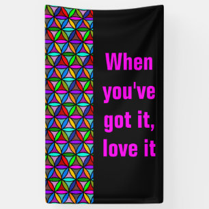 FLOWER OF LIFE - multi coloured gradients pattern Banner