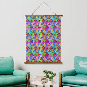 FLOWER OF LIFE - multi coloured gradients pattern Hanging Tapestry