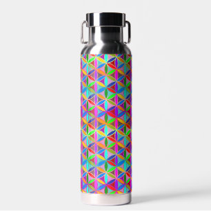 FLOWER OF LIFE - multi coloured gradients pattern Water Bottle