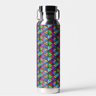 FLOWER OF LIFE - multi coloured gradients pattern Water Bottle