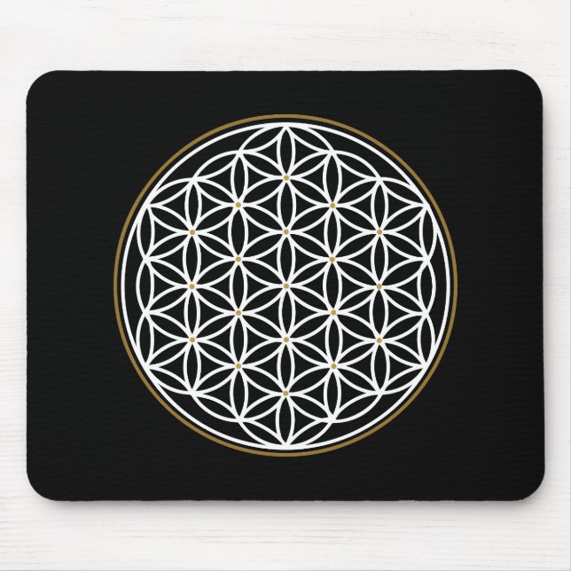 FLOWER OF LIFE MYSTICAL SYMBOL MOUSE PAD (Front)