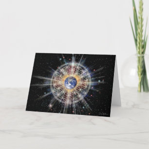Flower of Life on Earth Card