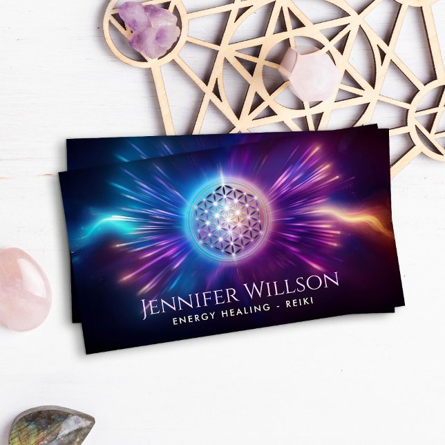 Flower of life Ornament - Cosmic Energy Flow Business Card (Creator Uploaded)