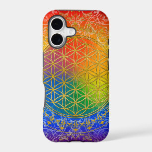Flower of Life - Ornament Rainbow gold
