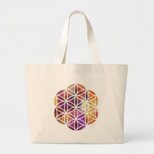 Flower of Life Painting Large Tote Bag