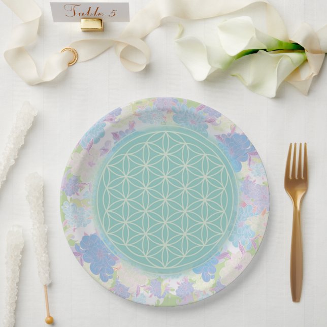 flower of  life, paper plate (Wedding)