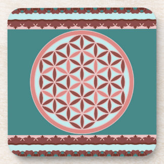 "Flower of Life – Pastel & Earthy Harmony" Coaster
