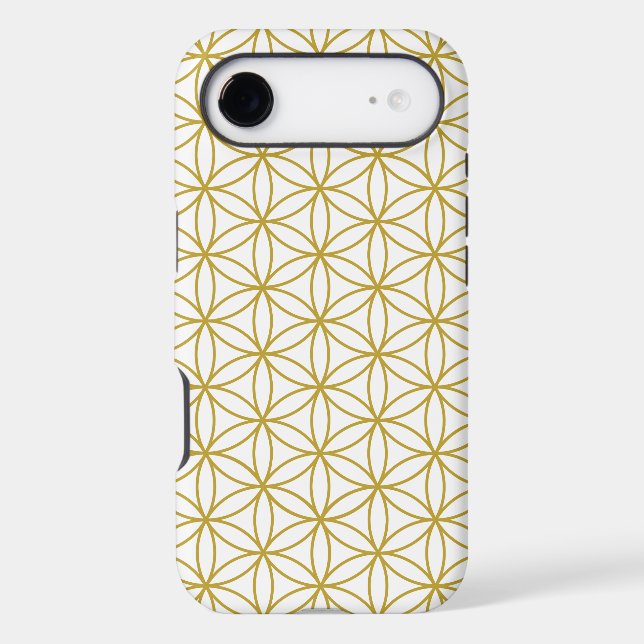 Flower of Life Pattern – Gold on White (Back)