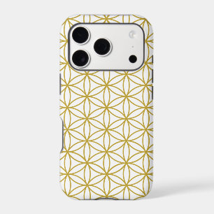 Flower of Life Pattern – Gold on White