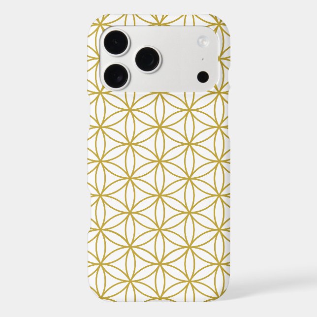 Flower of Life Pattern – Gold on White (Back)