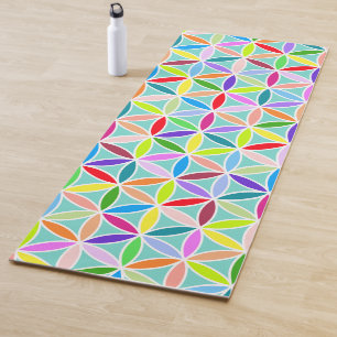 Flower of Life Pattern – Multicoloured Yoga Mat