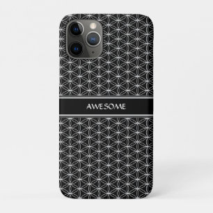 Flower of Life Pattern on Black iPhone 11 Pro Case