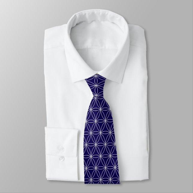 Flower of Life Pattern Tie (Tied)