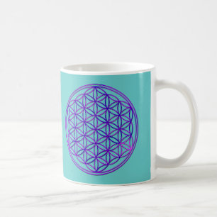 Flower of Life   pink blue 2x Coffee Mug