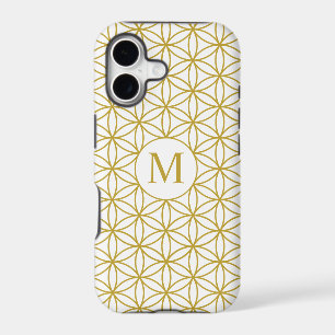 Flower of Life Ptn (Personalised) – Gold on White