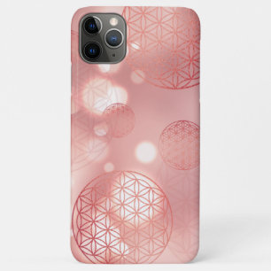 Flower of life red gold sparkle iPhone 11 pro max case