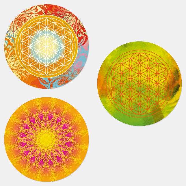 flower of life, sacred geometric,mandala,zen label (Group)