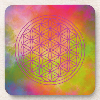 flower of life, sacred geometric,zen, chakra, coaster