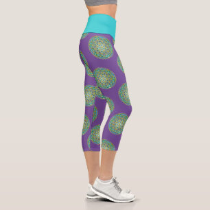 FLOWER OF LIFE - Sacred Geometrie Design 1 Capri Leggings