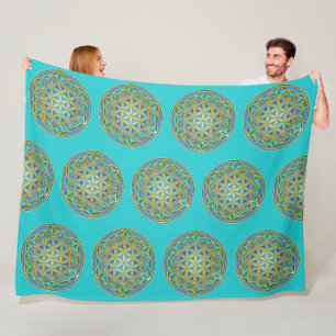 FLOWER OF LIFE - Sacred Geometrie Design 1 Fleece Blanket