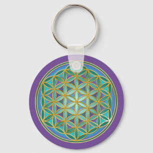 FLOWER OF LIFE - Sacred Geometrie Design 1 Key Ring