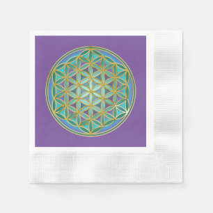 FLOWER OF LIFE - Sacred Geometrie Design 1 Napkin
