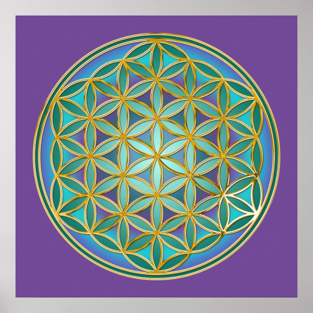 FLOWER OF LIFE - Sacred Geometrie Design 1 Poster (Front)