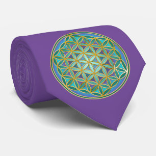 FLOWER OF LIFE - Sacred Geometrie Design 1 Tie