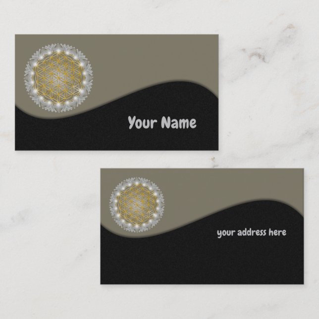 FLOWER OF LIFE - Sacred Geometrie Light 1 Business Card (Front/Back)