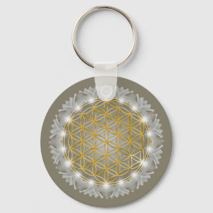 FLOWER OF LIFE - Sacred Geometrie Light 1 Key Ring