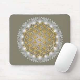 FLOWER OF LIFE - Sacred Geometrie Light 1 Mouse Pad