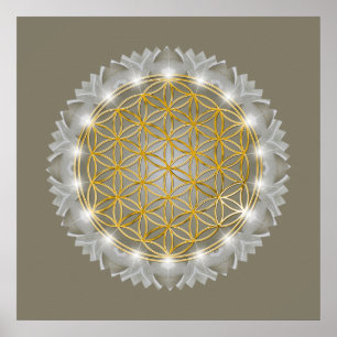 FLOWER OF LIFE - Sacred Geometrie Light 1 Poster