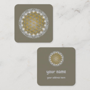 FLOWER OF LIFE - Sacred Geometrie Light 1 Square Business Card