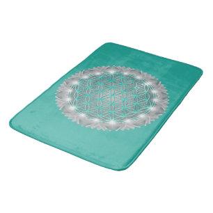 FLOWER OF LIFE - Sacred Geometrie Light 2 Bath Mat