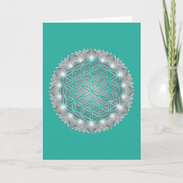 FLOWER OF LIFE - Sacred Geometrie Light 2 Card (Front)