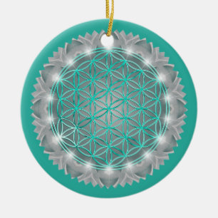 FLOWER OF LIFE - Sacred Geometrie Light 2 Ceramic Ornament