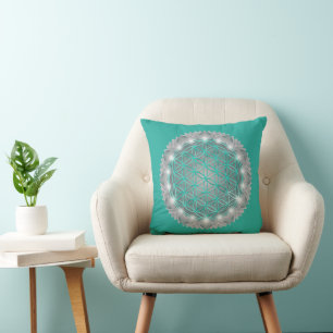FLOWER OF LIFE - Sacred Geometrie Light 2 Cushion