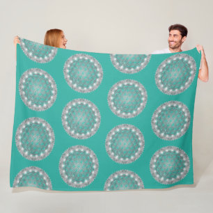 FLOWER OF LIFE - Sacred Geometrie Light 2 Fleece Blanket