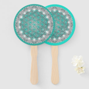 FLOWER OF LIFE - Sacred Geometrie Light 2 Hand Fan