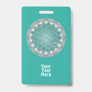 FLOWER OF LIFE - Sacred Geometrie Light 2 ID Badge
