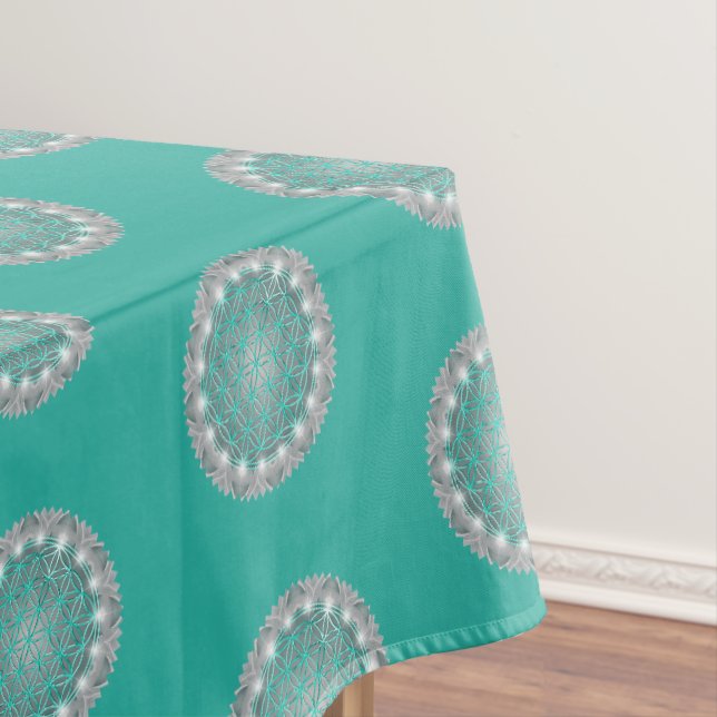 FLOWER OF LIFE - Sacred Geometrie Light 2 Tablecloth (In Situ)
