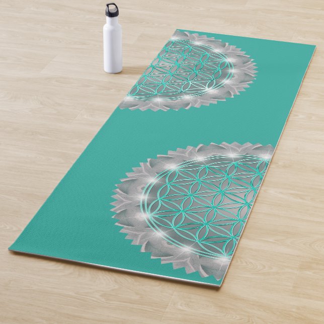 FLOWER OF LIFE - Sacred Geometrie Light 2 Yoga Mat (In Situ)