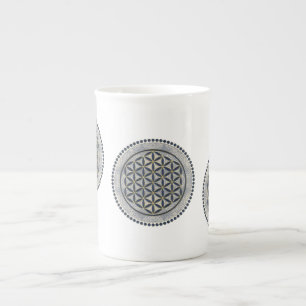 FLOWER OF LIFE - Sacred Geometrie Symbol Art 1 Bone China Mug